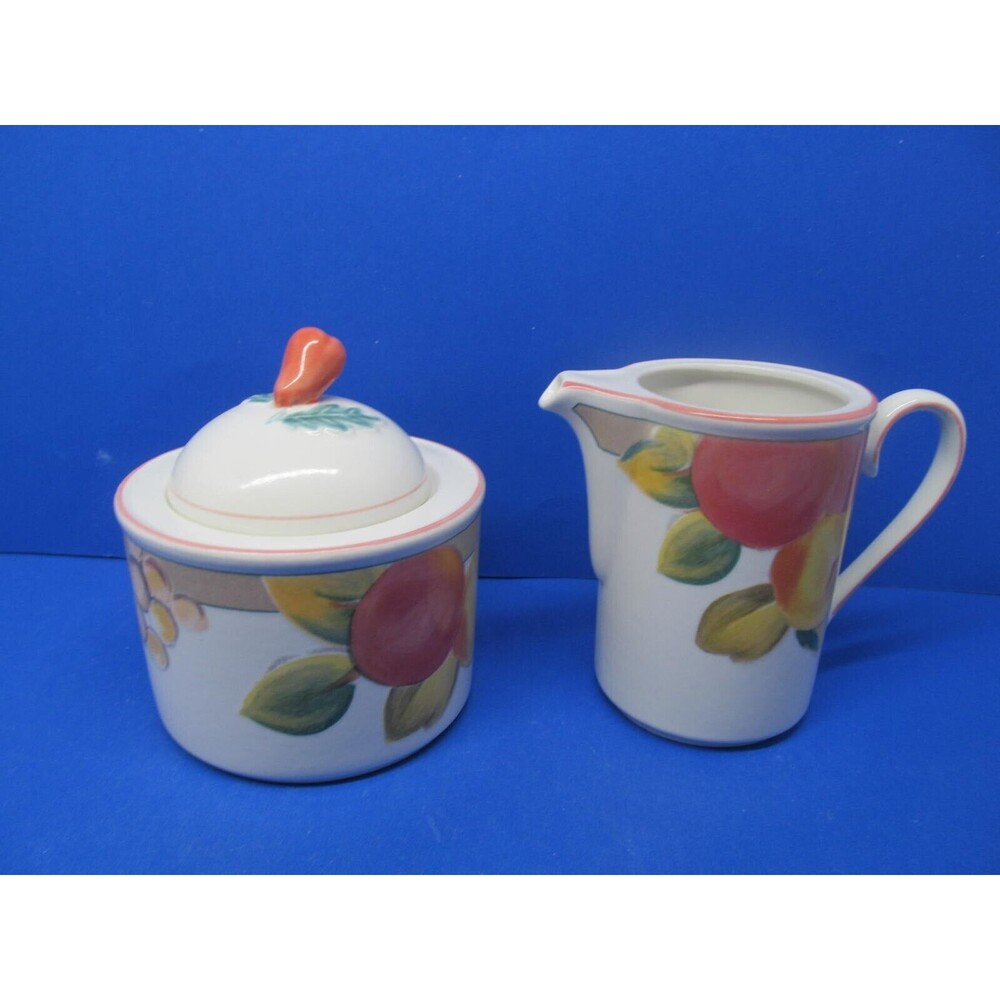 Mikasa Heritage CAB04 Orchard Odyssey Creamer And Covered Sugar Bowl VGC